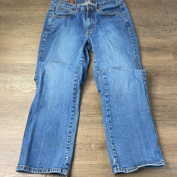 Aura Light Blue Straight Leg Women's Jeans - Picture 11 of 15